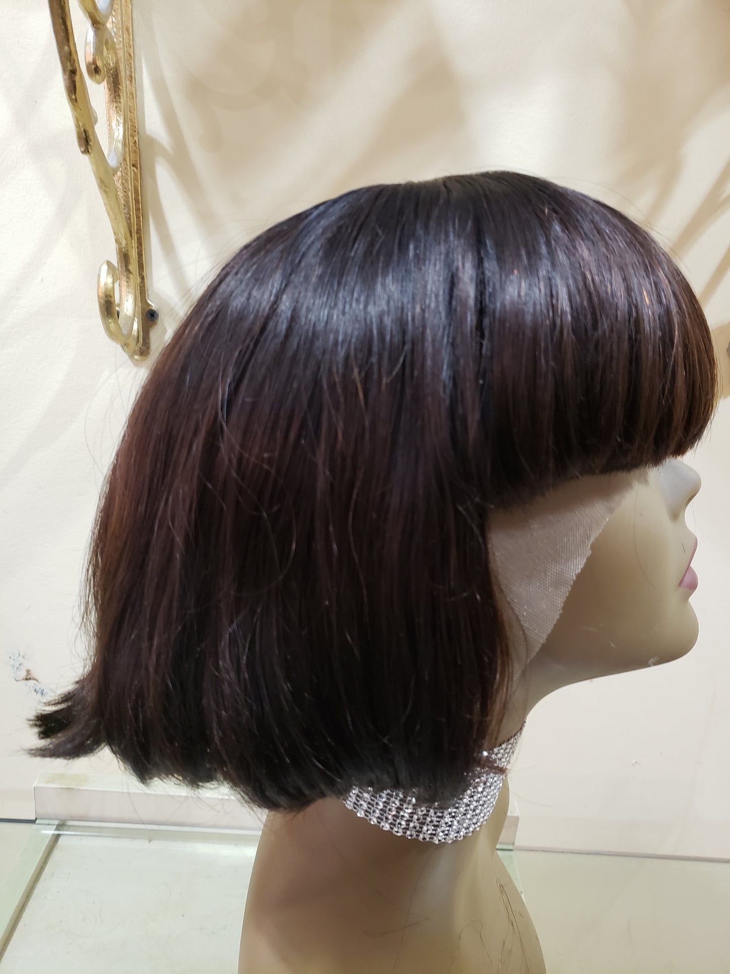 Brazilian Full Front Lace Short Bang Wrap Bob