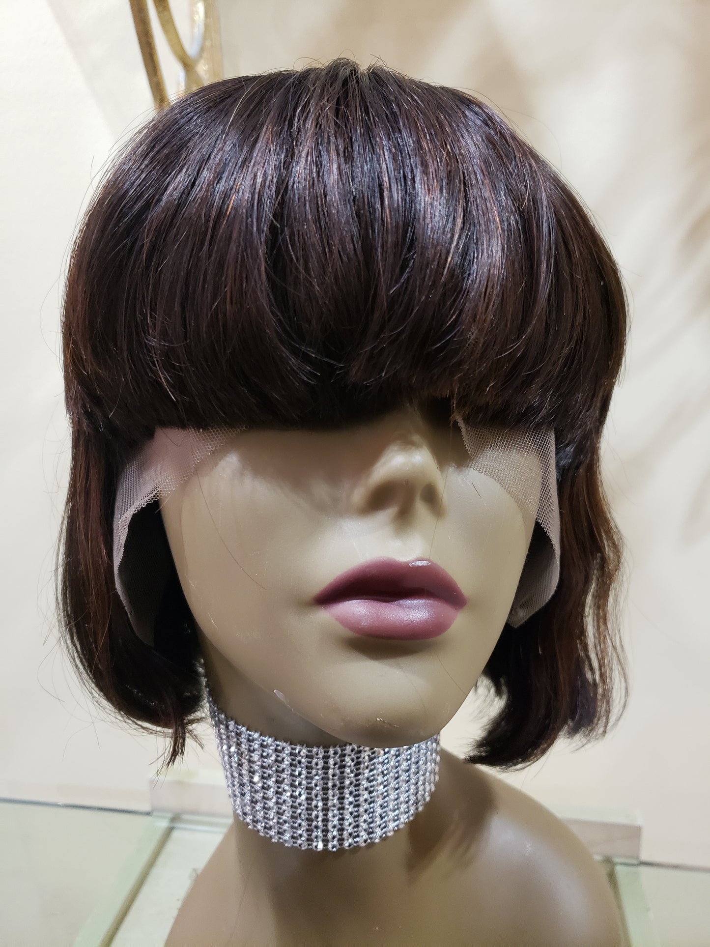 Brazilian Full Front Lace Short Bang Wrap Bob