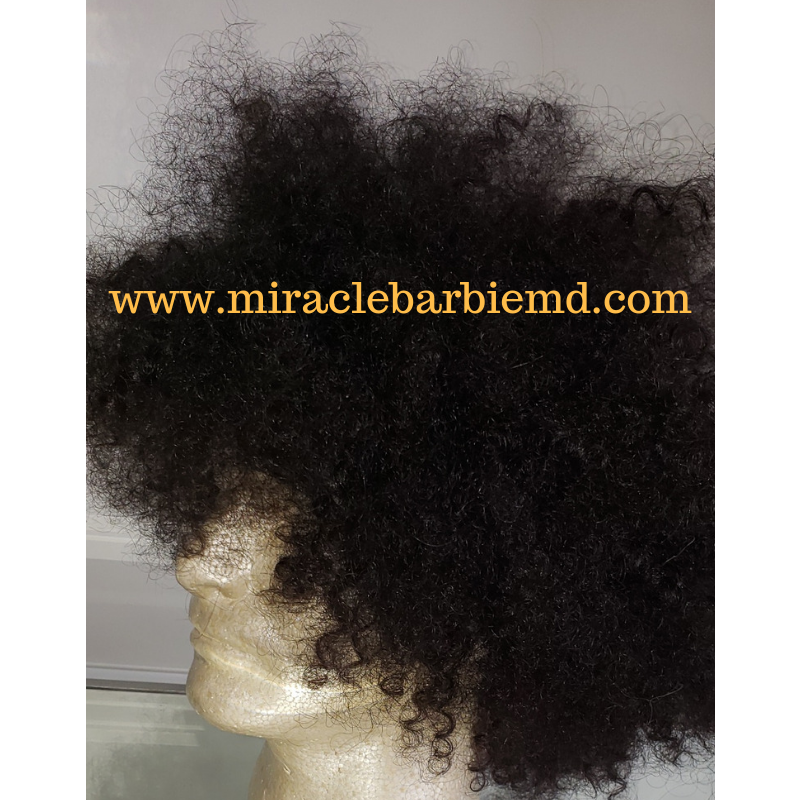 Full Lace Afro Kinky Male Unit